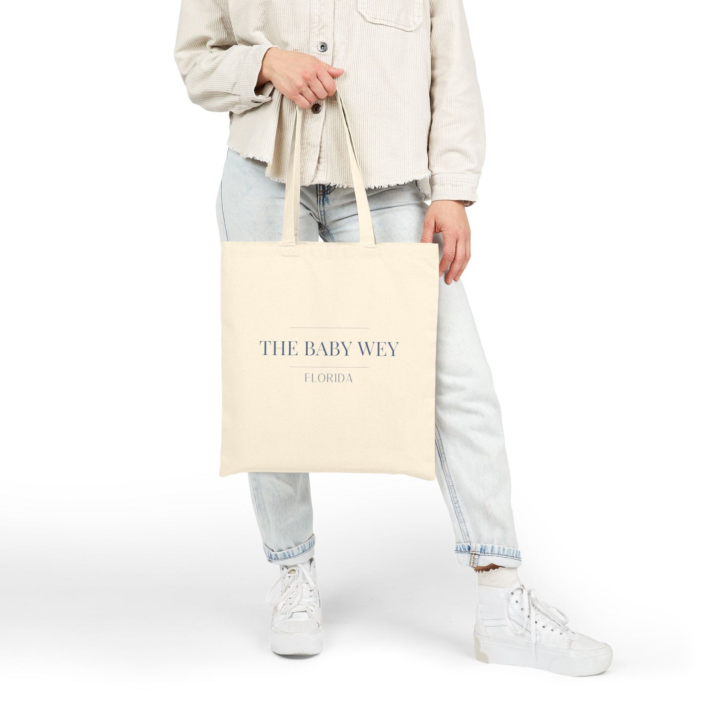 The Baby Wey Florida Cotton Canvas Tote Bag, Eco-Friendly Shopping Bag