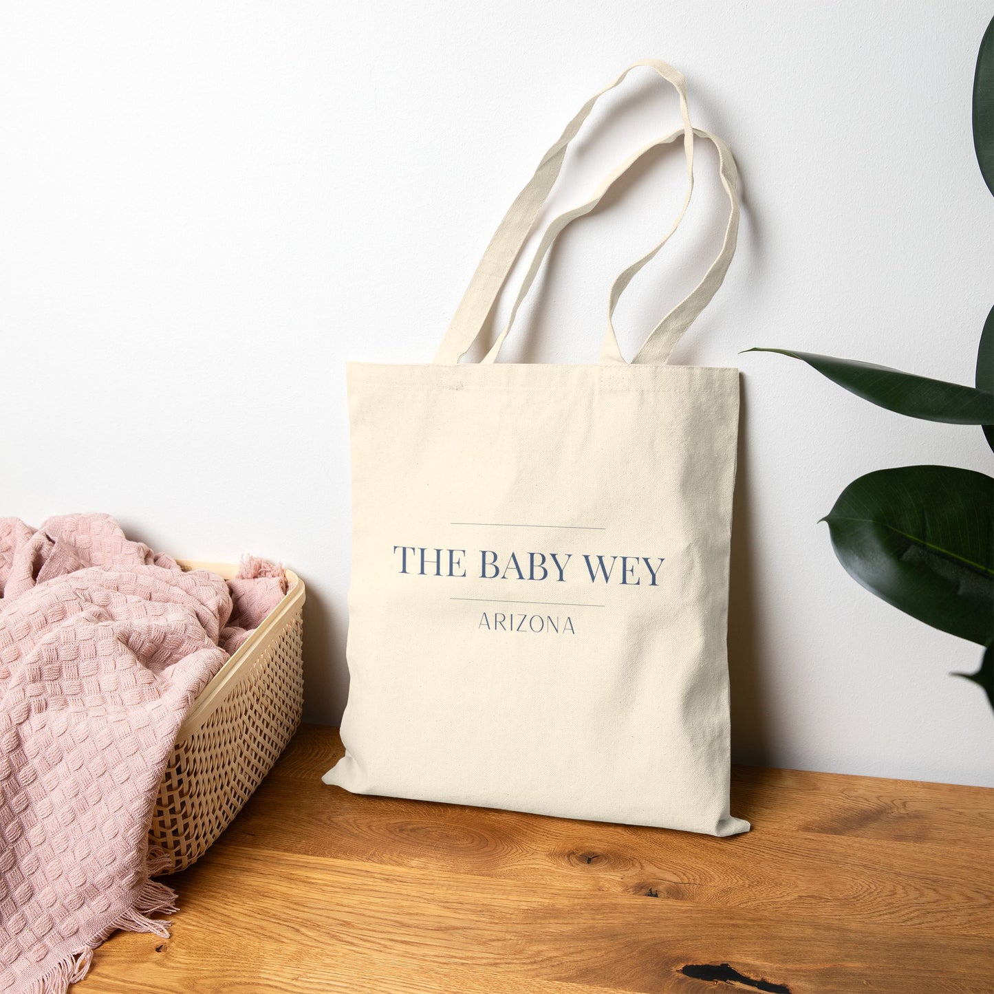 The Baby Wey Arizona Cotton Canvas Tote Bag, Eco-Friendly Shopping Bag