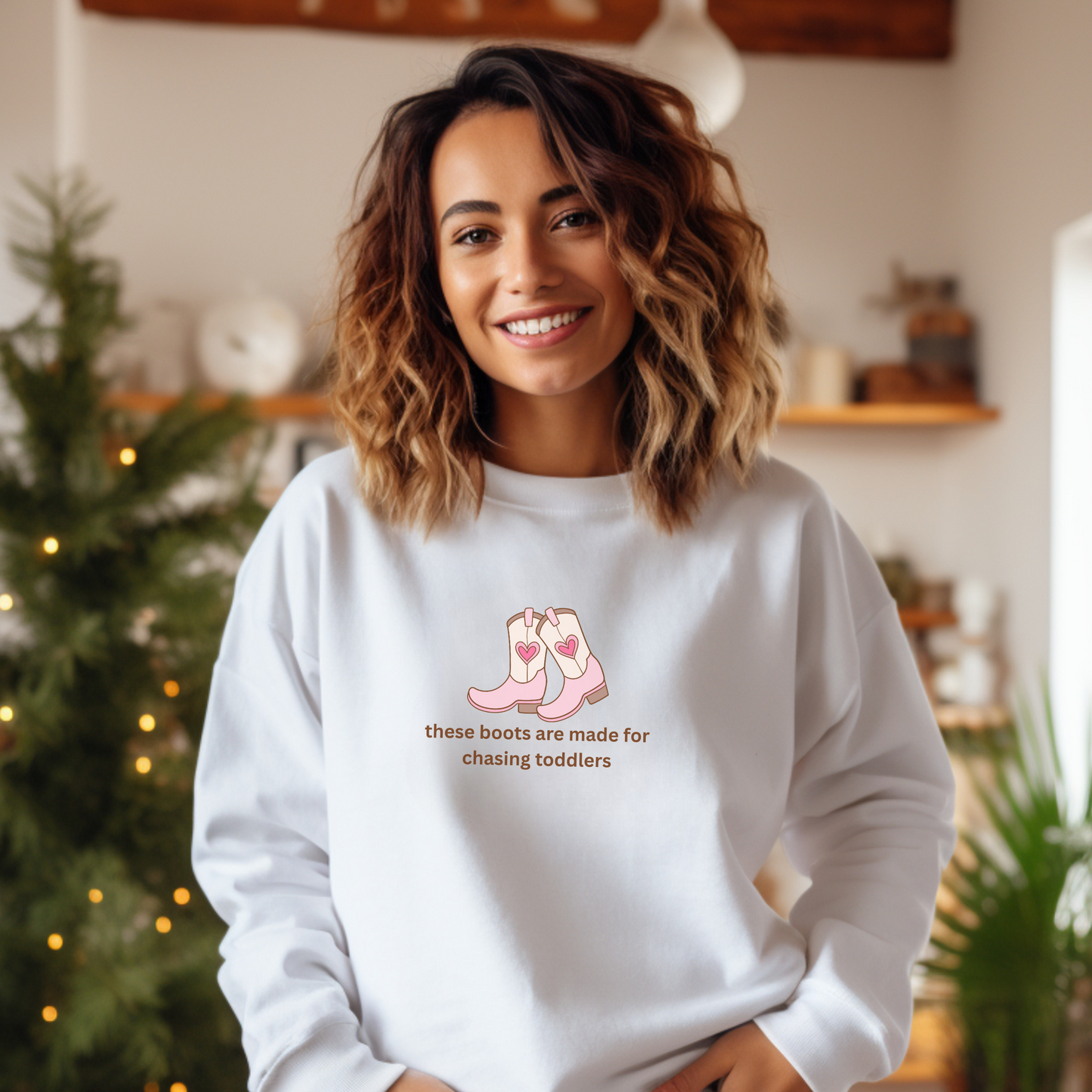 these boots were made for chasing toddlers Comfort Colors 1566 Crewneck Sweatshirt