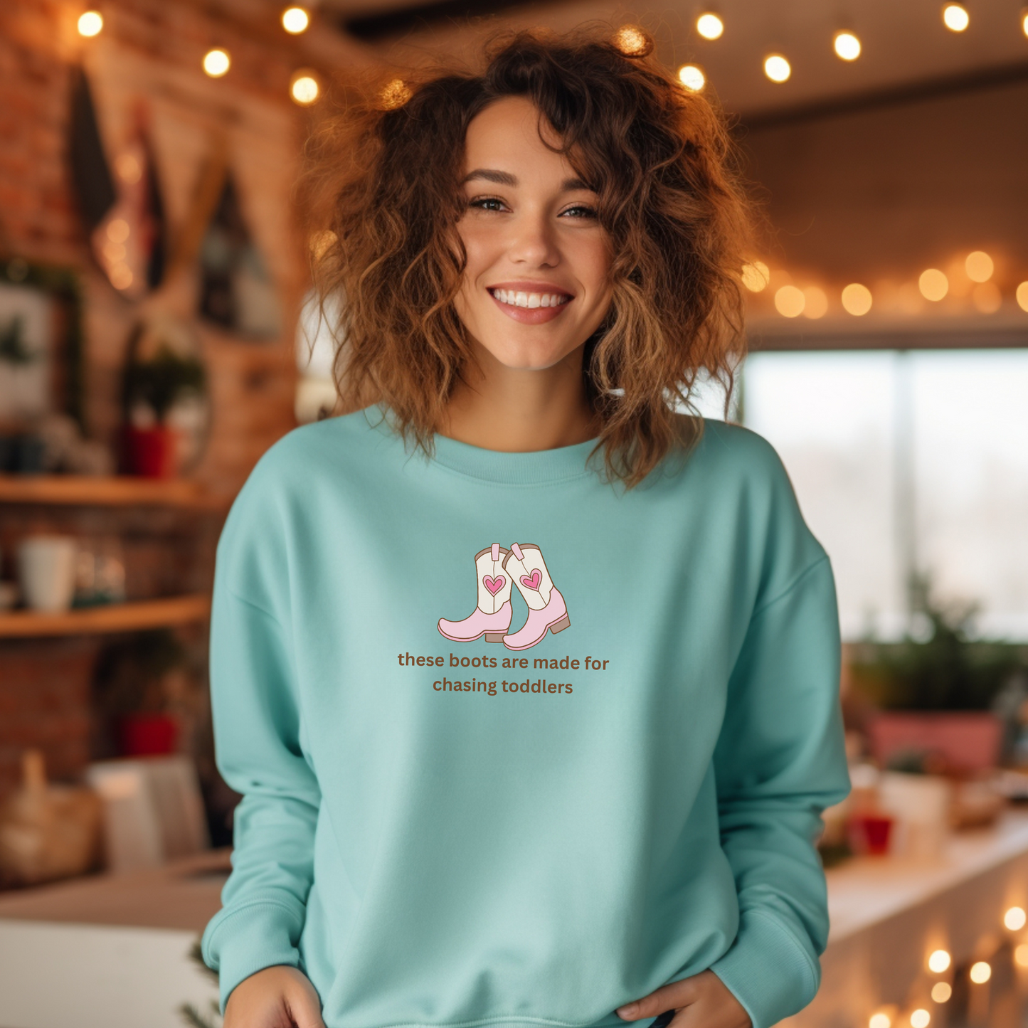 these boots were made for chasing toddlers Comfort Colors 1566 Crewneck Sweatshirt