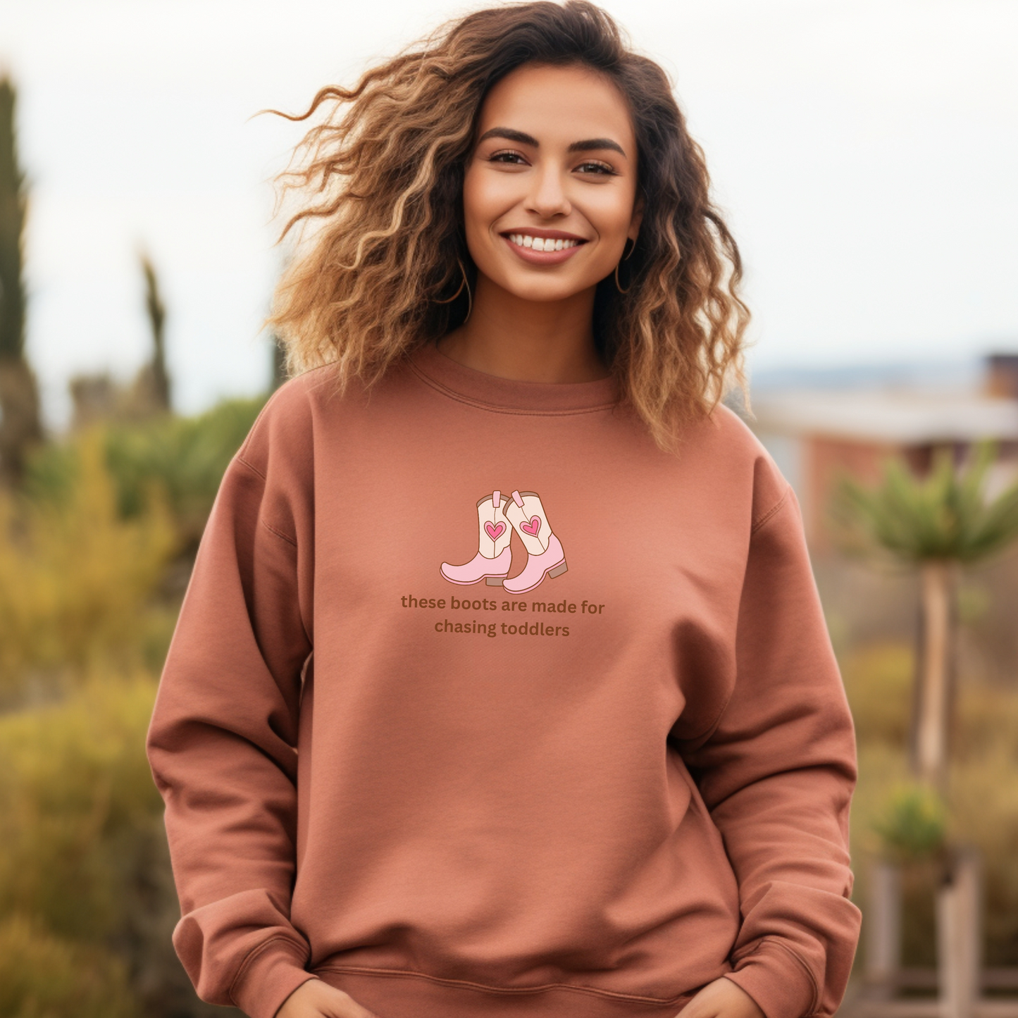 these boots were made for chasing toddlers Comfort Colors 1566 Crewneck Sweatshirt
