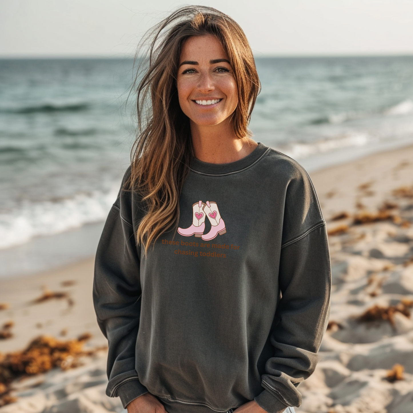 these boots were made for chasing toddlers Comfort Colors 1566 Crewneck Sweatshirt