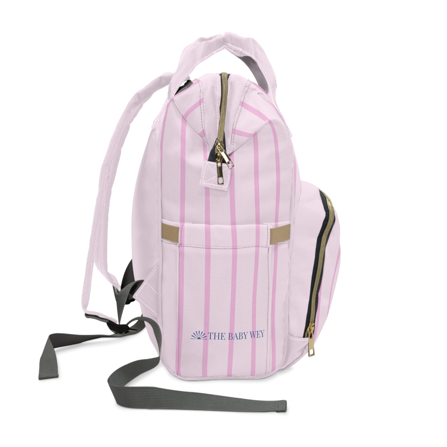 Pink Pinstripes with Bow Diaper Backpack, Toddler Backpack, Girls Dance Bag