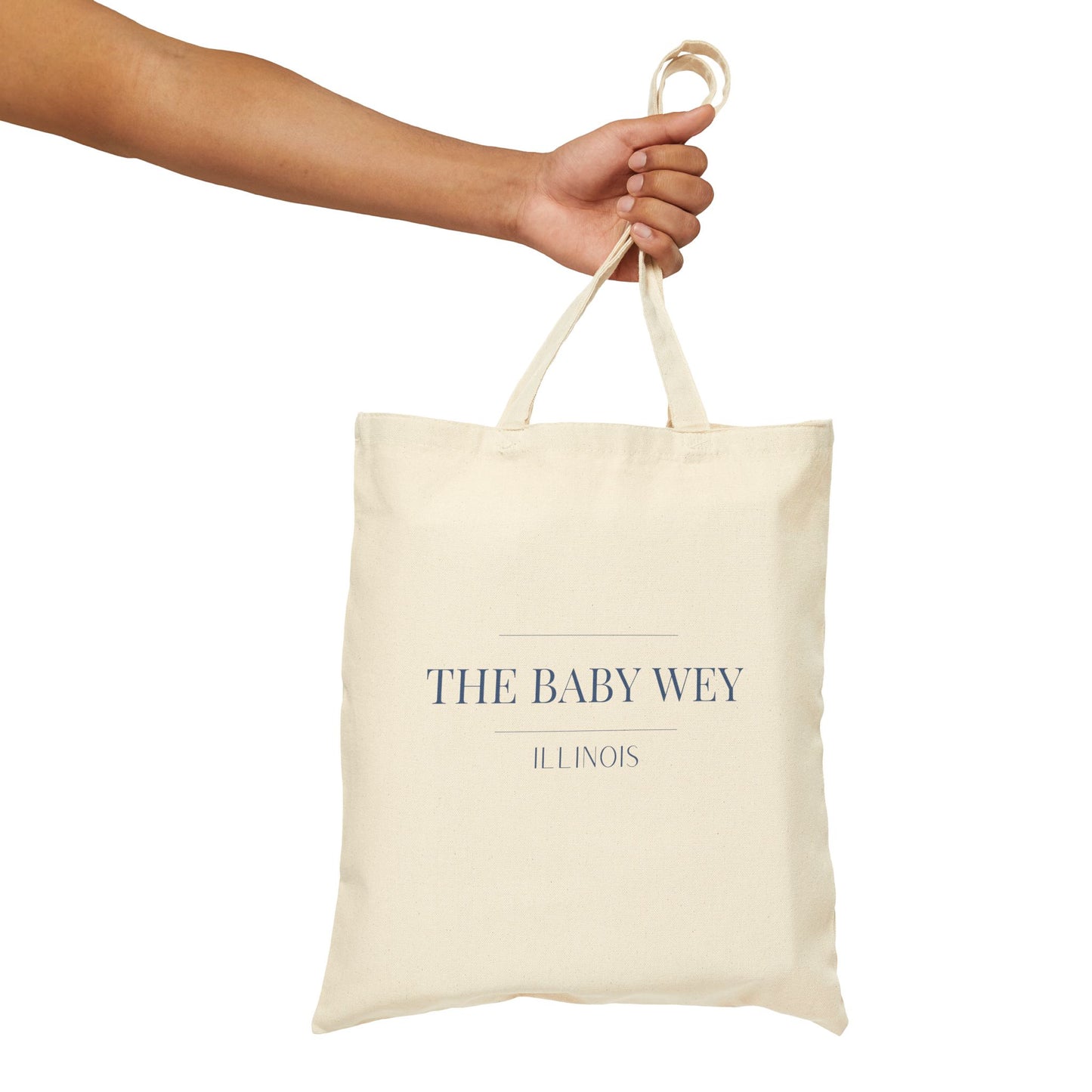 The Baby Wey Illinois Cotton Canvas Tote Bag, Eco-Friendly Shopping Bag
