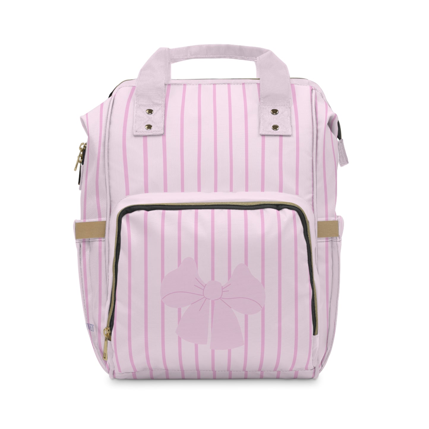 Pink Pinstripes with Bow Diaper Backpack, Toddler Backpack, Girls Dance Bag