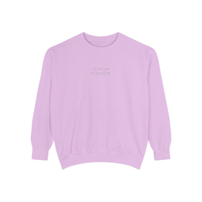 Embroidered tired as a mother Comfort Colors Crewneck Sweatshirt