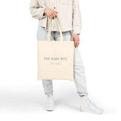 The Baby Wey New York Cotton Canvas Tote Bag, Eco-Friendly Shopping Bag