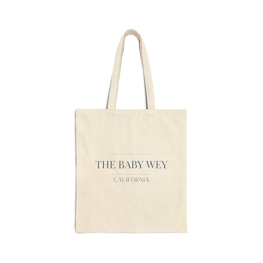 The Baby Wey California Cotton Canvas Tote Bag, Eco-Friendly Shopping Bag
