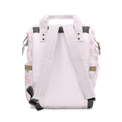 Pink Floral with Bows Diaper Backpack, Toddler Backpack, Girls Dance Bag