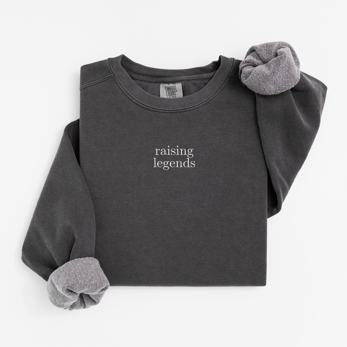 Embroidered raising legends Comfort Colors 1566 Crewneck Sweatshirt