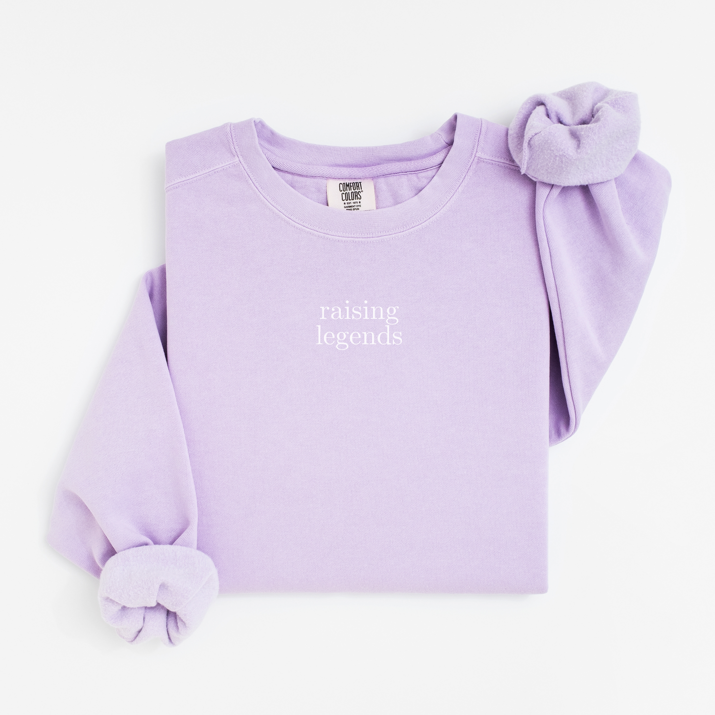 Embroidered raising legends Comfort Colors 1566 Crewneck Sweatshirt