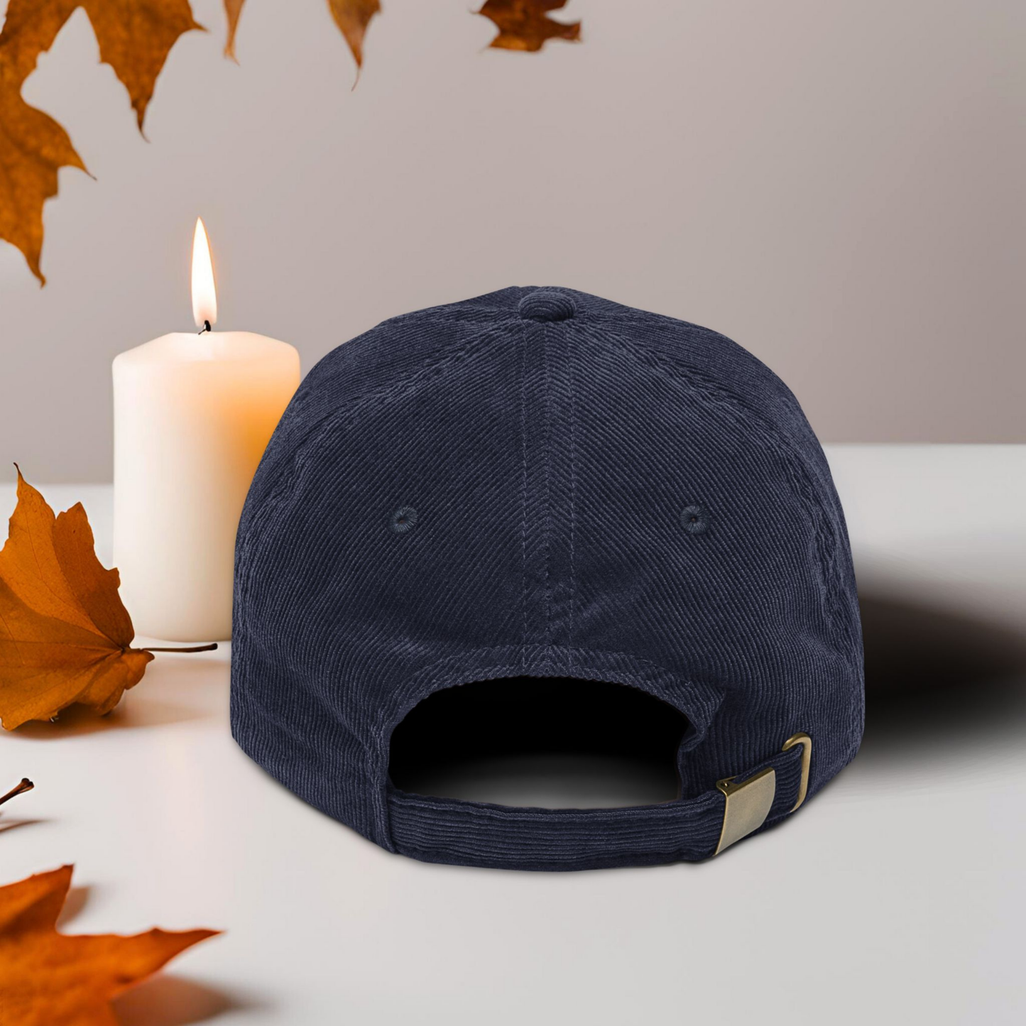 Embroidered tired as a mother Vintage Corduroy Cap, One Size Fits Most, Trendy Embroidered Cap