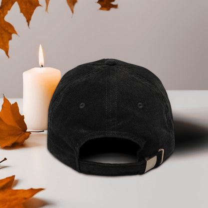 Embroidered tired as a mother Vintage Corduroy Cap, One Size Fits Most, Trendy Embroidered Cap