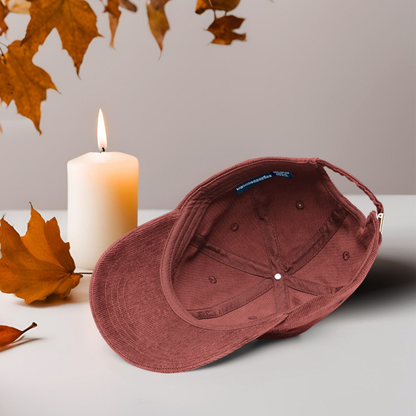 Embroidered tired as a mother Vintage Corduroy Cap, One Size Fits Most, Trendy Embroidered Cap