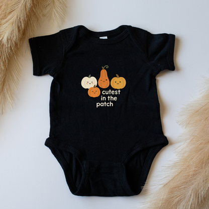 Cutest in the Patch Infant Bodysuit, Fall Baby Outfit, Pumpkin Bodysuit, Cute Halloween Baby Clothes, Baby Shower Gift