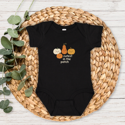 Cutest in the Patch Infant Bodysuit, Fall Baby Outfit, Pumpkin Bodysuit, Cute Halloween Baby Clothes, Baby Shower Gift
