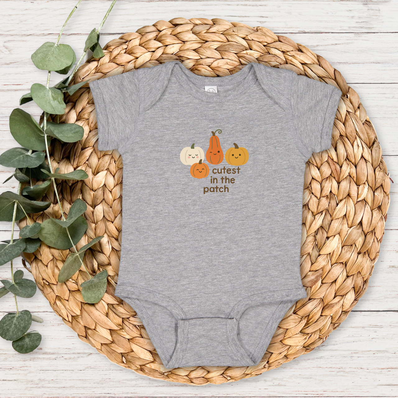 Cutest in the Patch Infant Bodysuit, Fall Baby Outfit, Pumpkin Bodysuit, Cute Halloween Baby Clothes, Baby Shower Gift