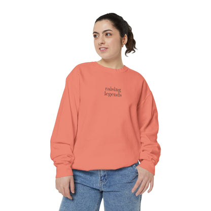 Embroidered raising legends Comfort Colors Crewneck Sweatshirt