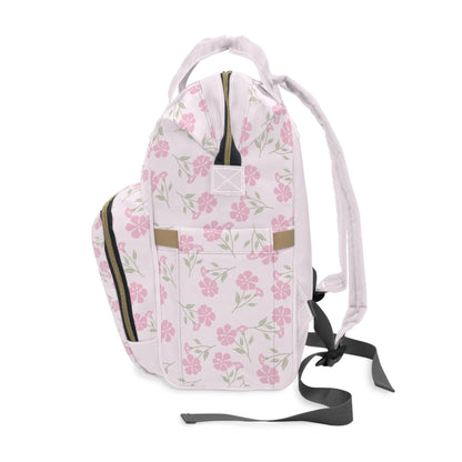 Pink Floral with Bows Diaper Backpack, Toddler Backpack, Girls Dance Bag