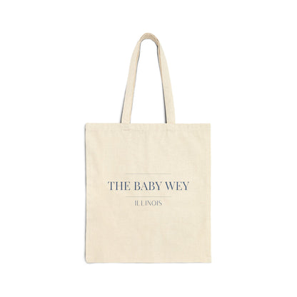 The Baby Wey Illinois Cotton Canvas Tote Bag, Eco-Friendly Shopping Bag