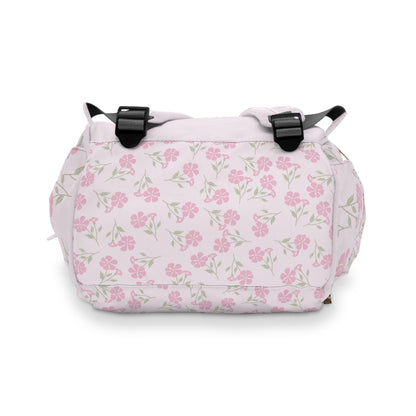 Pink Floral with Bows Diaper Backpack, Toddler Backpack, Girls Dance Bag