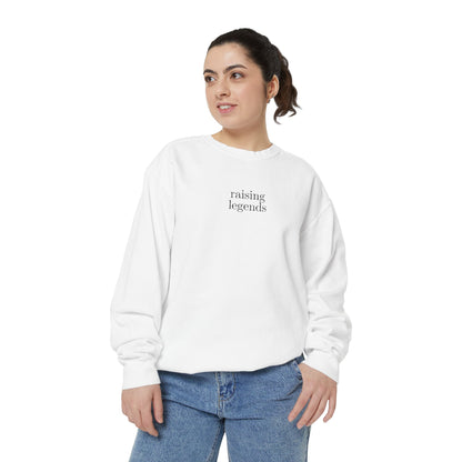 Embroidered raising legends Comfort Colors Crewneck Sweatshirt