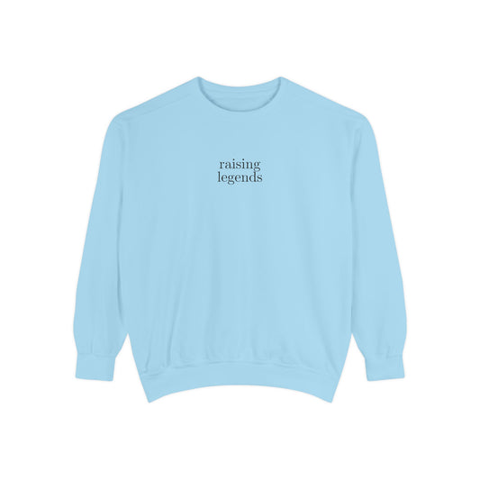 Embroidered raising legends Comfort Colors Crewneck Sweatshirt