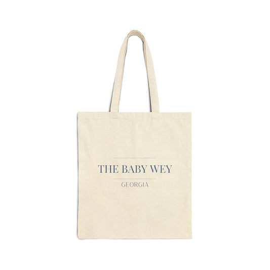 The Baby Wey Georgia Cotton Canvas Tote Bag, Eco-Friendly Shopping Bag